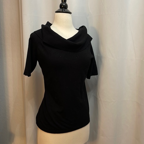 New York & Company! Make Bundle & Offer Black Cowl Neck Top - Picture 1 of 5